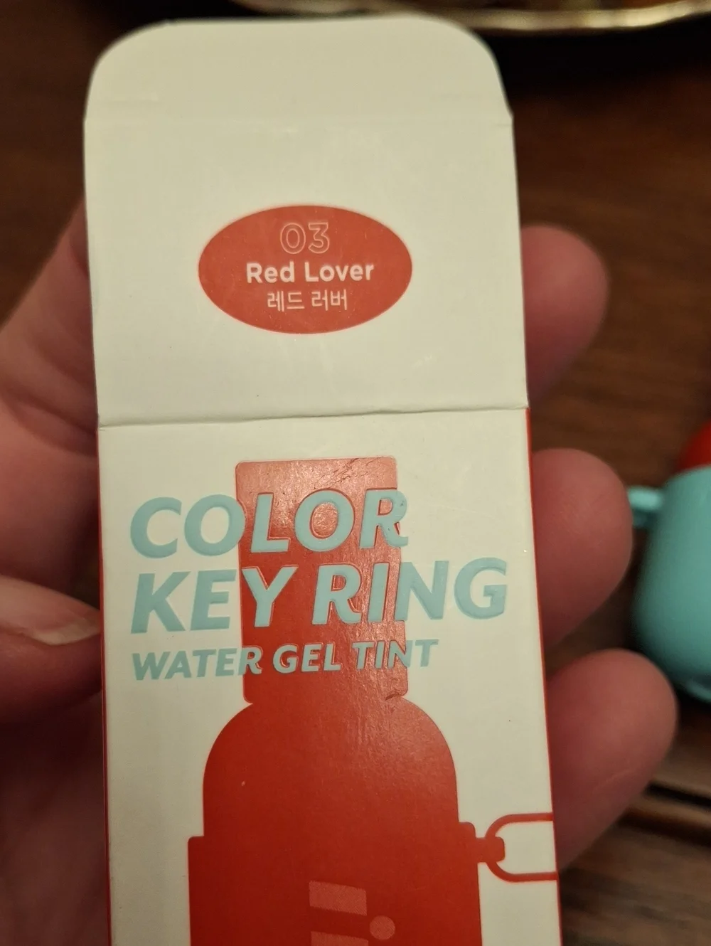 Im Meme Color Key Ring Water Gel Tint - Red Lover Blue Case 2.8g New